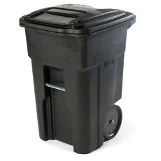 Toter 48 Gal. Blackstone Trash Can with Smooth Wheels and Lid - 168 lb. Load Rating ANA48-56599