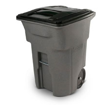 Toter 96 Gal. Graystone Trash Can with Smooth Wheels and Lid - 335 lb. Load Rating ANA96-10599