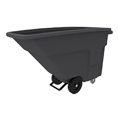 Toter 1 Cubic Yard 825 lb Capacity Utility Duty Nestable Tilt Truck - Industrial Gray NT010-00IGY