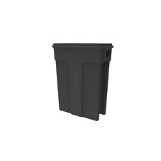 Toter 23 Gal. Slimline Rectangular Trash Can Dark Gray Granite SL023-00149