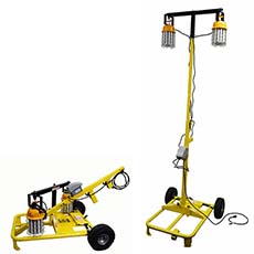 360 Double Head LED Light Power Tower Cart - 36, 000 Lumens P11310