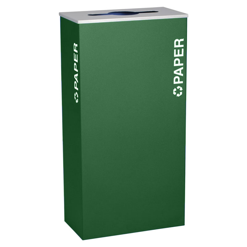 Ex-Cell RC-KD17-P-EGX Paper Recycling Receptacle Container - 17 Gal - Green