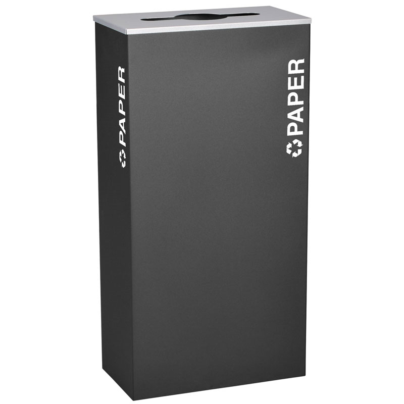 Ex-Cell RC-KD17-P-BLX Paper Recycling Receptacle Container - 17 Gal - Black    