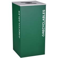 Ex-Cell RC-KD36-R-EGX Recycling Receptacle Container - 36 Gal - Green
