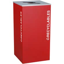 Ex-Cell RC-KD36-R-RBX Recycling Receptacle Container - 36 Gal - Red