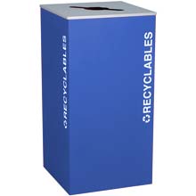 Ex-Cell RC-KD36-R-RYX Recycling Receptacle Container - 36 Gal - Blue