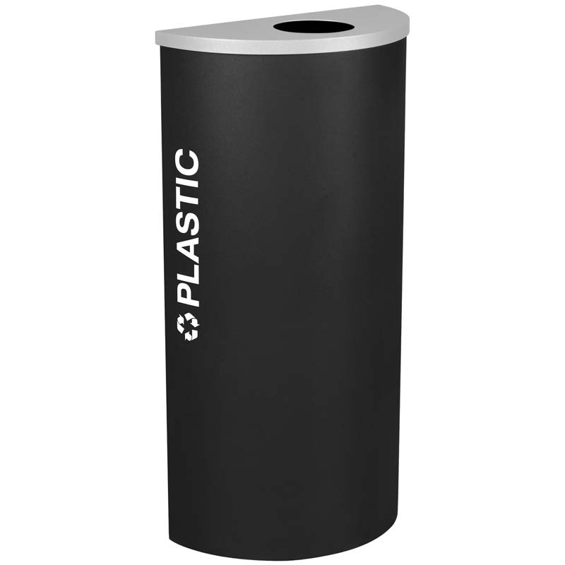 Plastic Recycling Receptacle Black Bin Container EXC-RC-KDHR-PL-BLX