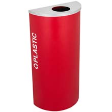 Plastic Recycling Receptacle Red Bin Container EXC-RC-KDHR-PL-RBX