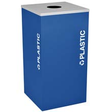 Plastic Recycling Receptacles Blue Bin Container EXC-RC-KDSQ-PL-RBX