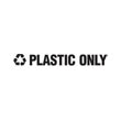 Rubbermaid [RSW3] Recycling Container Decal - White Lettering - 1" H - PLASTIC ONLY