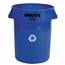 BRUTE Blue Recycling Container - 32 Gallon