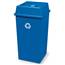 Rubbermaid [2791] Untouchable® Bottle & Can Recycling Container Top - Square - Blue