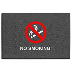 2 x 3 ft. Safety Mat with Impressed Image: No Smoking! - Grey ET-MT8426