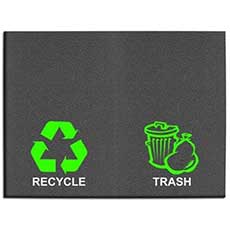 2 x 3 ft. Safety Mat with Impressed Image: Recycle/Trash - Grey ET-MT8429
