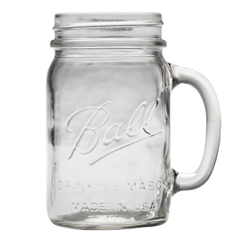 Ball Glass Drinking Mason Jar - (4) 16 oz. Mugs 601150