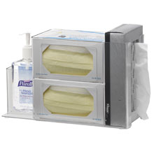 Infection Prevention Station - Acrylic - Mask, Tissue & Sanitizer Holder OMN-304005