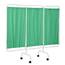 R&B Wire Portable Three Panel Patient Privacy Screen - Green Vinyl