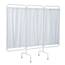 R&B Wire Stationary Three Panel Patient Privacy Screen - Vinyl Panels