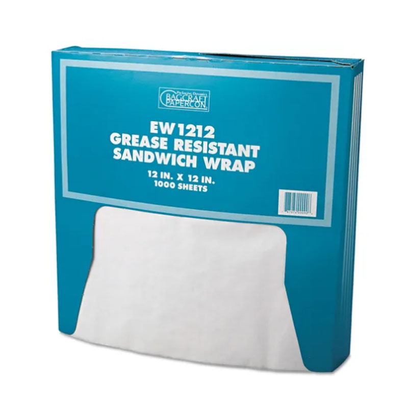 Grease-Resistant Paper Wrap/Liner, White, 1000/Pack BGC057012                                         