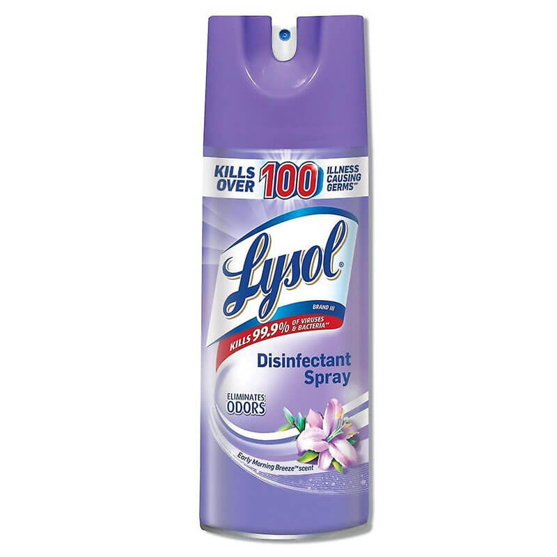 Disinfectant Spray, Liquid, 12.5 oz. Aerosol Can