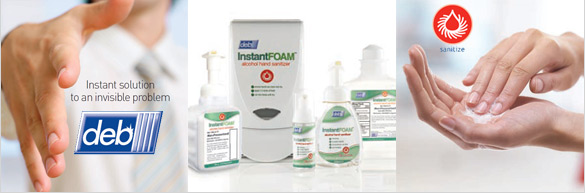 deb SBS InstantFOAM Hand Sanitizing & Foaming Sanitizer Disinfecting Program