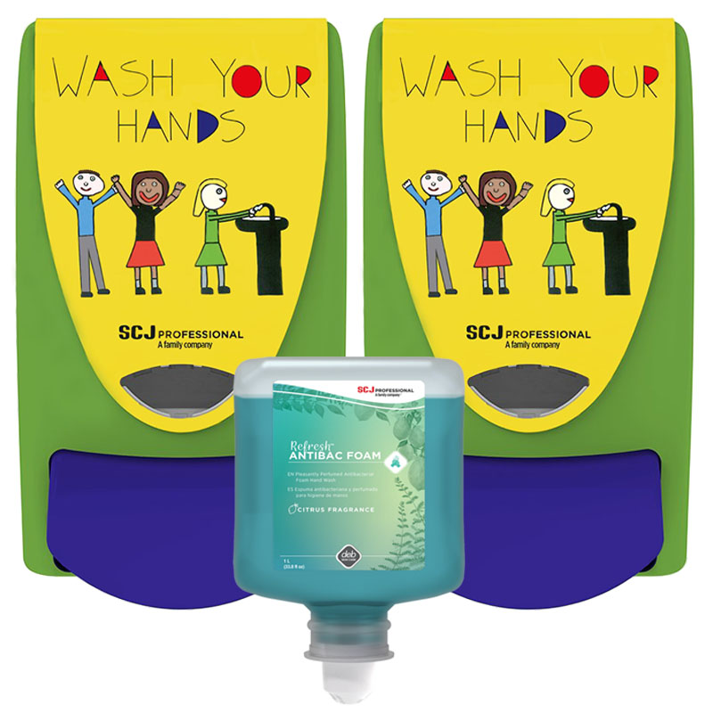AeroGreen Antibacterial Foam Soap - Kid Wash Dispenser