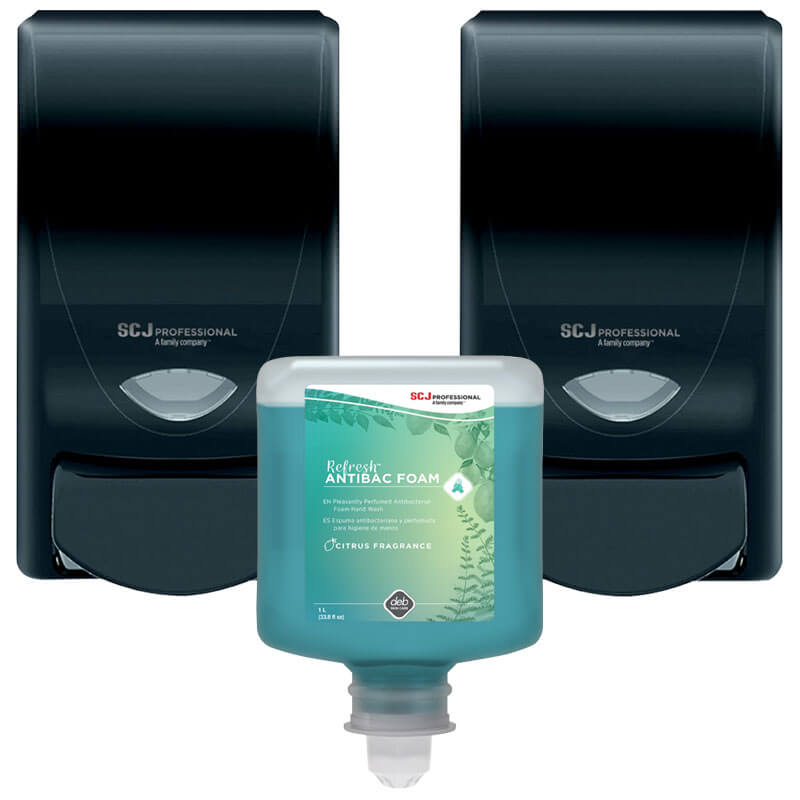 Transparent Black AeroGreen Antibacterial Soap Dispensing Pack