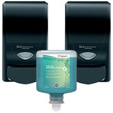 Transparent Black AeroGreen Antibacterial Soap Dispensing Pack