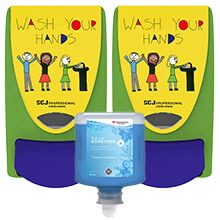 AeroBlue Hand & Body Shampoo Pack - Kid Wash Dispenser