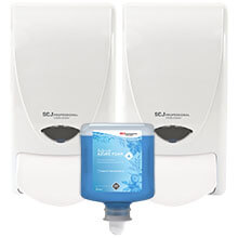 AeroBlue Foam Hand &amp; Body Shampoo - Curved White Dispenser Pack