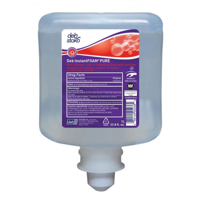 Non-Alcohol Hand Sanitizer InstantFOAM PURE - 1-Liter Cartridge SBS-55857-E