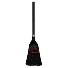 Poly Bristle Lobby Brooms w/ Poly Bristles, 38" Handle - 12 Pack