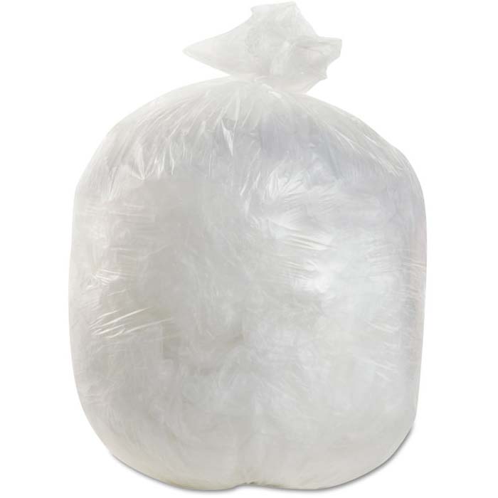 60 Gallon High-Density Can Liners, Clear, 25/Roll BWK386016                                         