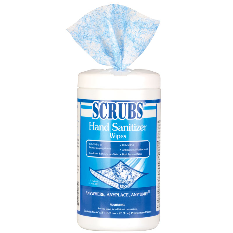 Antimicrobial SCRUBS Hand Sanitizer Wipes - 85 Wipe