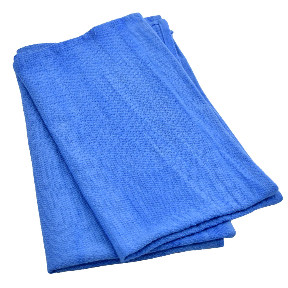 New Blue Huck Towels 15x25 Inch – 100% Cotton Multi-Purpose Wiping Towels For Cleaning
