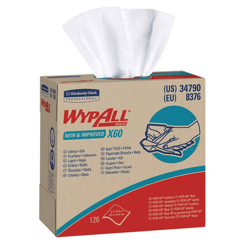 Kimberly Clark WypAll® X60 Reinforced Wipers in POP-UP® Box KCC34790