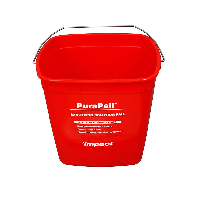 (24) Sanitizing Buckets, 6 qt, Plastic - Red  IMP55066S