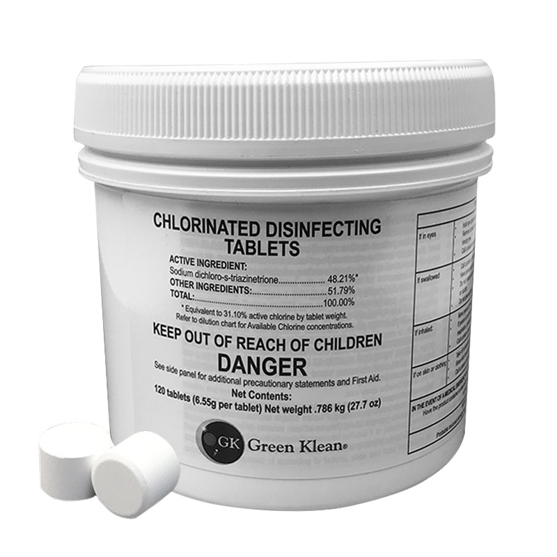 Chlorinated Disinfecting Tablets Green Klean?