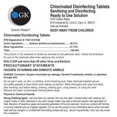 GK-CDT6.55 Disinfectant Secondary Label GK-CDT6.55LBL