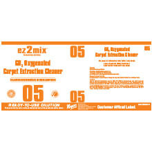 ez2mix GO-2 Carpet Extraction Cleaner - Label Only