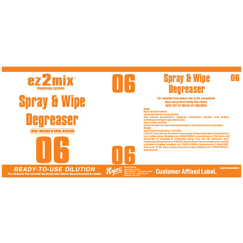 ez2mix Spray & Wipe Degreaser Label Only UnoClean