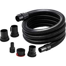 1-7/8 in. Dia. x 7 ft. L Wet/Dry Vacuum Hose with Adapter & Connectors - Black 300943
