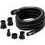 1-7/8 in. Dia. x 7 ft. L Wet/Dry Vacuum Hose with Adapter & Connectors - Black 300943