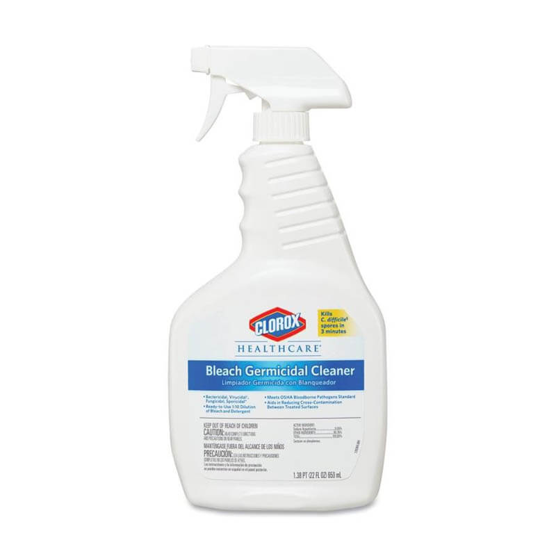 Hospital Cleaner Disinfectant w/ Bleach - (6) 32 oz. Spray Bottles CLO68970                                          