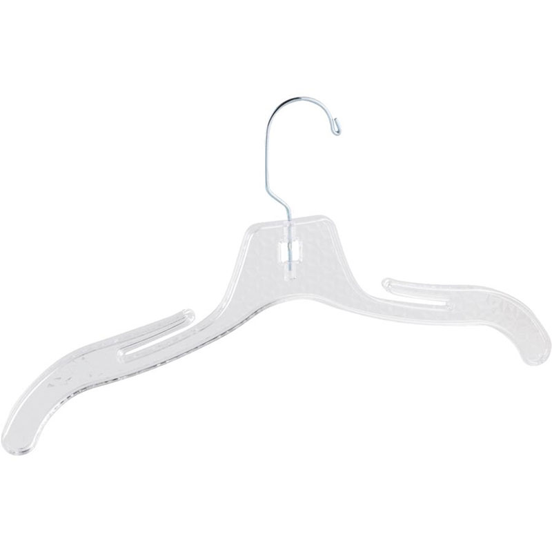 Tamor Plastics [7010CL4.12] Metal Hook Plastic Dress Hangers - (12) Clear Hangers