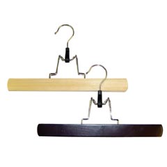 Homz [8652WAST2.20] Wooden Skirt/Pant Hangers - 2 Pack