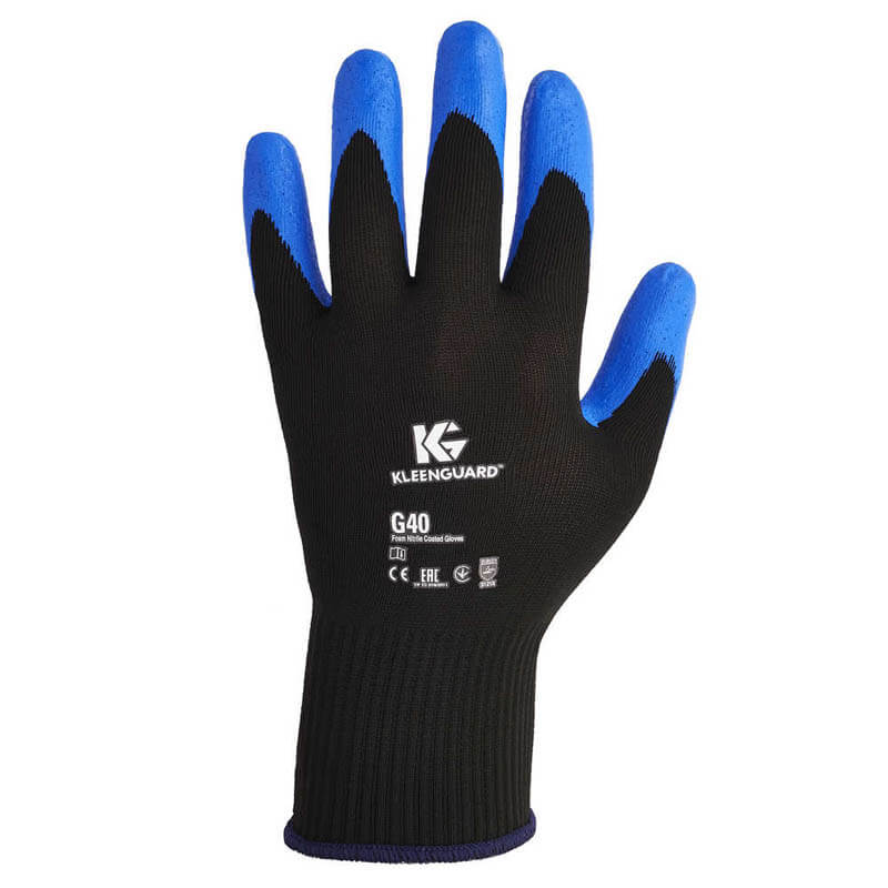 G40 Nitrile Coated Gloves - Medium/ #8 - 12 Pairs KCC40226                                          