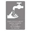 Employee Hand Washinig ADA Sign