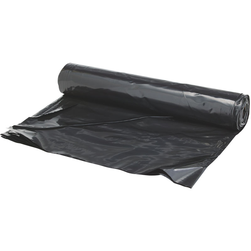 Reinforced Coverall Plastic Sheeting Tarp - 15' x 25' - 4 Mil. - Black