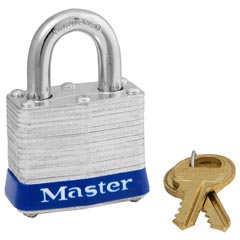 Master Lock [3D] Four-Pin Hardened Steel Tumbler Lock - 2 Keys - 1 9/16